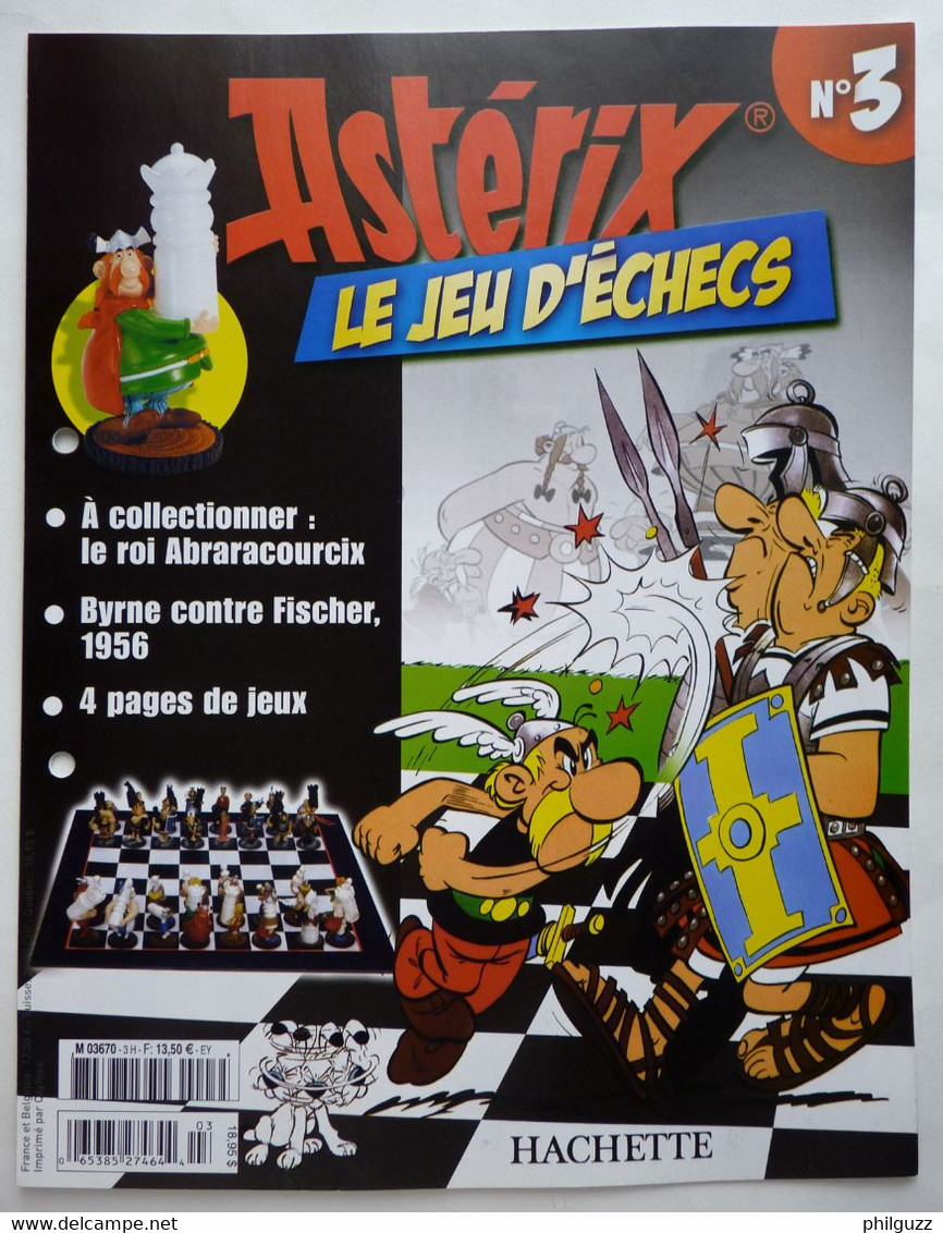 LIVRET COLLECTION HACHETTE LE JEU D'ECHECS D'ASTERIX 3 2008 - ASTERIX ABRARACOURCIX - Figurines En Plastique