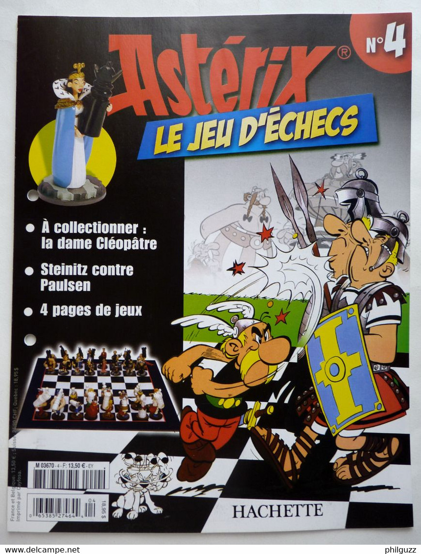 LIVRET COLLECTION HACHETTE LE JEU D'ECHECS D'ASTERIX 4 2008 - ASTERIX CLEOPATRE - Figurines En Plastique