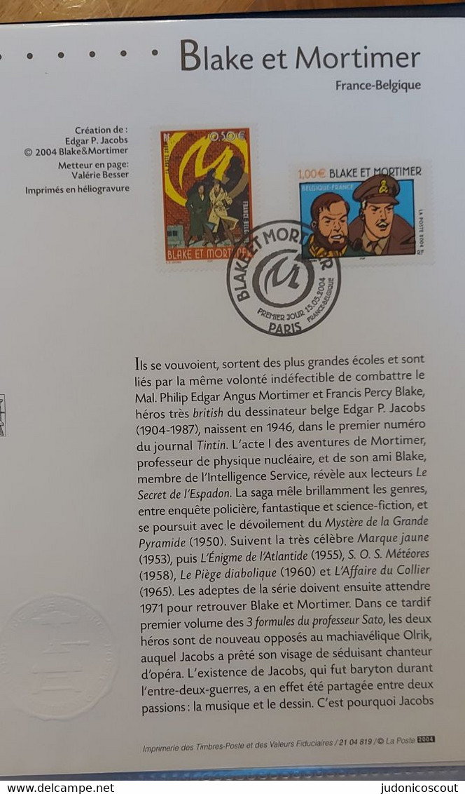 Notices "1er Jour" Des Timbres-poste De France 2004 - 54 Notices Dans Leur Classeur - Documenten Van De Post