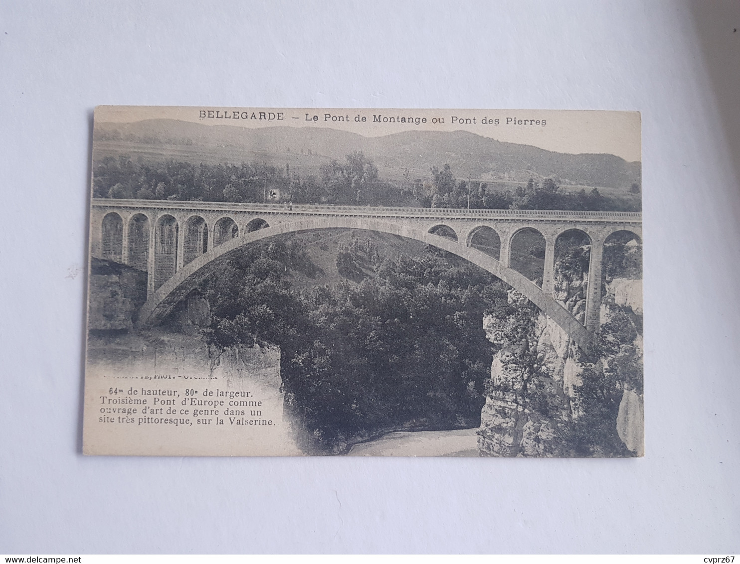 CPA Bellegarde 30 Gard, Le Pont De Montange Ou Pont Des Pierres, Sur La Valserine - Bellegarde