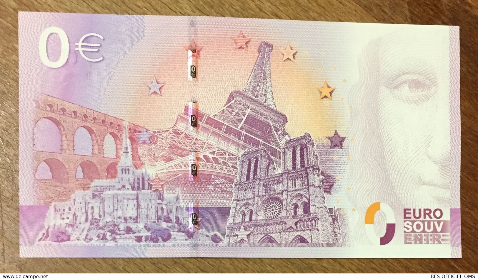 2015 BILLET 0 EURO SOUVENIR DPT 75 OPÉRA GARNIER ZERO 0 EURO SCHEIN BANKNOTE PAPER MONEY - Private Proofs / Unofficial