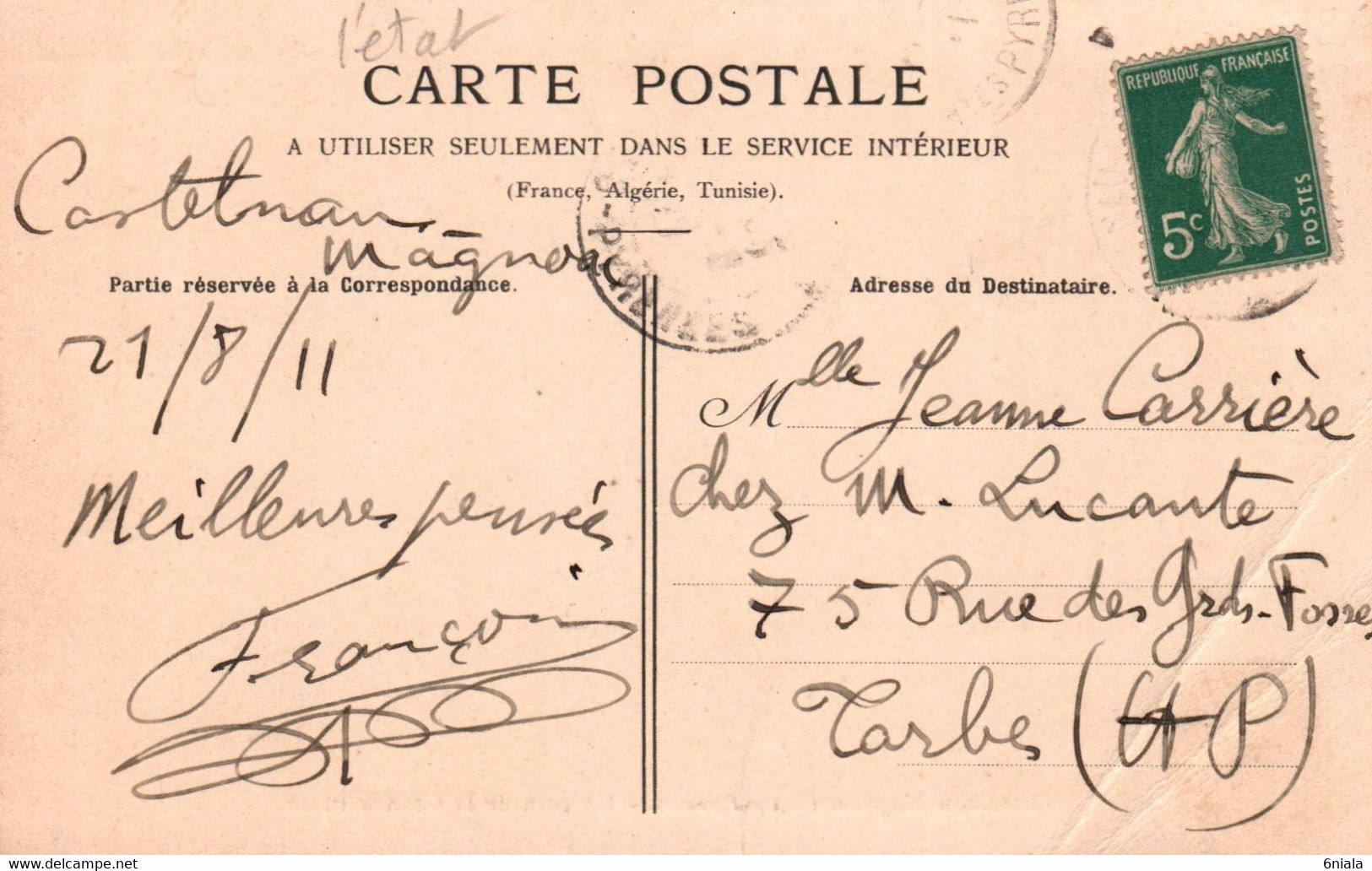 3884  Carte Postale CASTELNAU MAGNOAC Un Coin De La Grande Place   ETAT          65 Hautes Pyrénées - Castelnau Magnoac