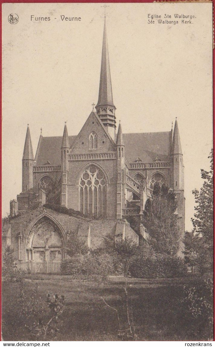 Veurne Furnes Ste Walburga Kerk Sint-Walburgakerk  West-Vlaanderen  (In Zeer Goede Staat) - Veurne