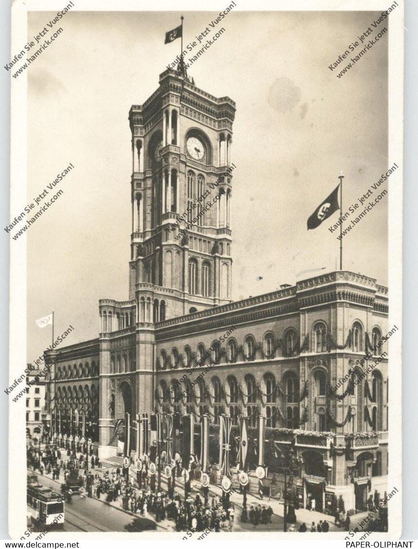 1000 BERLIN - SCHÖNEBERG, Rathaus Im Flaggenschmuck Anläßlich Der Olympiade 1936 - Schöneberg