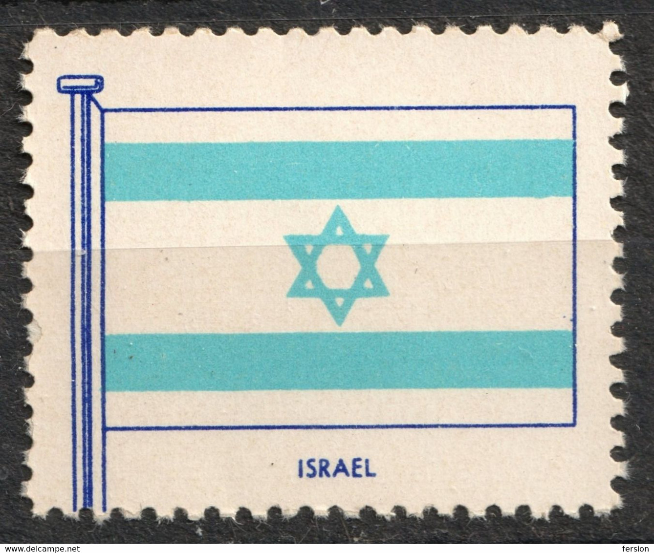 ISRAEL - FLAG FLAGS Cinderella Label Vignette 1957 USA Henry Ellis Harris Philately Boston 1957 - Sonstige & Ohne Zuordnung