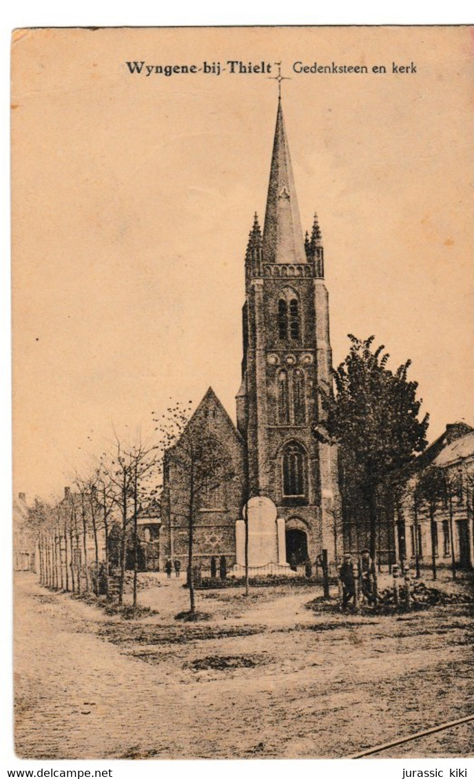 Wyngene-bij-Tielt - Gedenksteen En Kerk - Wingene