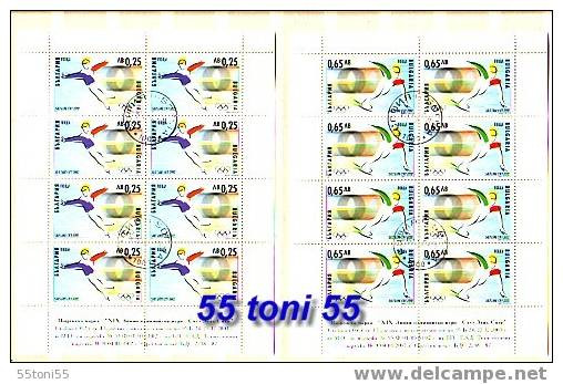 2002 Olympic G. - S.LAKE CITY  2 Sheet  Used  BULGARIA / Bulgarie - Used Stamps