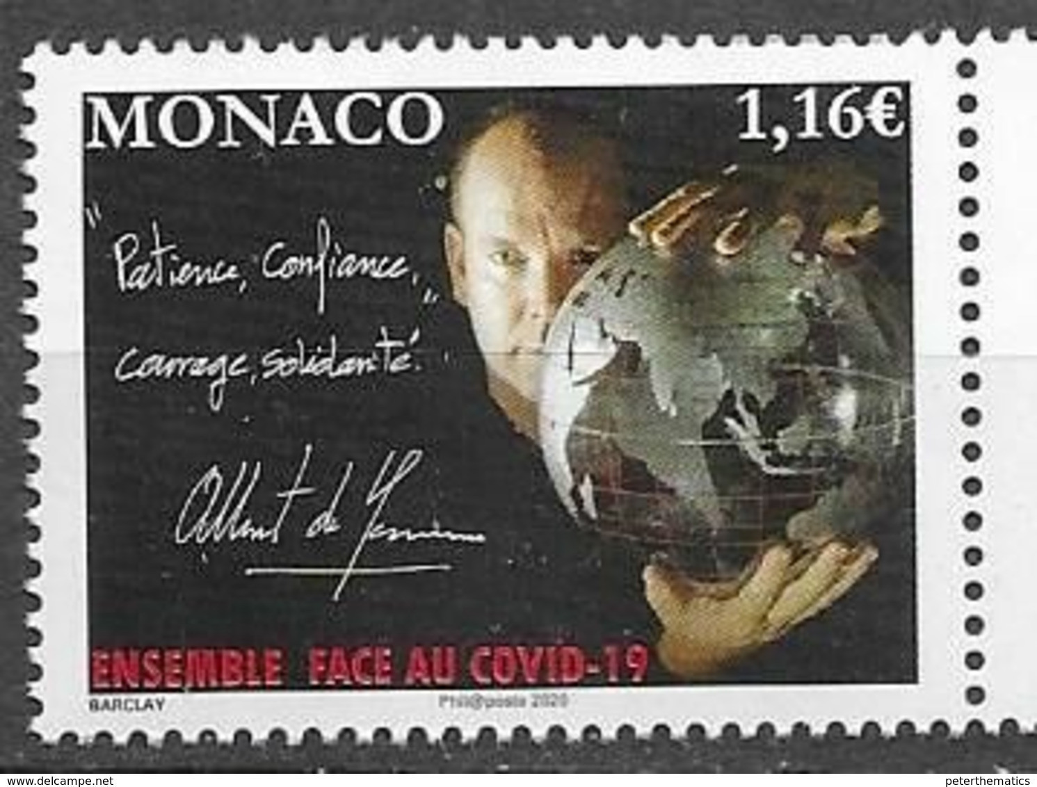 MONACO, 2020, MNH,COVID-19, HEALTH, 1v - Otros & Sin Clasificación