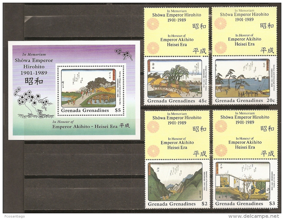 PINTURA - GRENADINES 1989 - Yvert #968/71+H165 - MNH ** - Altri & Non Classificati