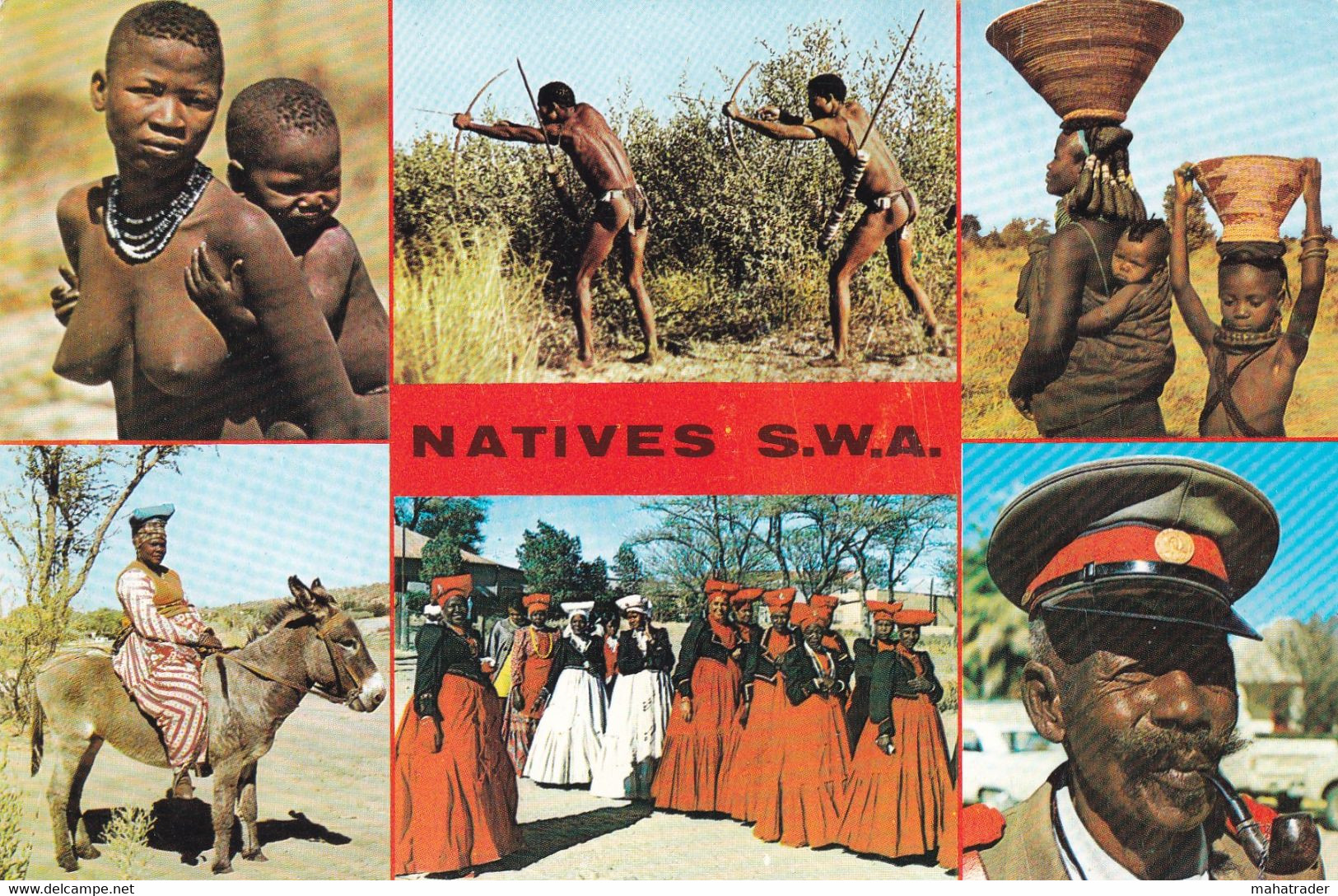 Namibia - Ovambo Herero Bushmen - Multi View - Naked Woman Men Donkey - Namibia