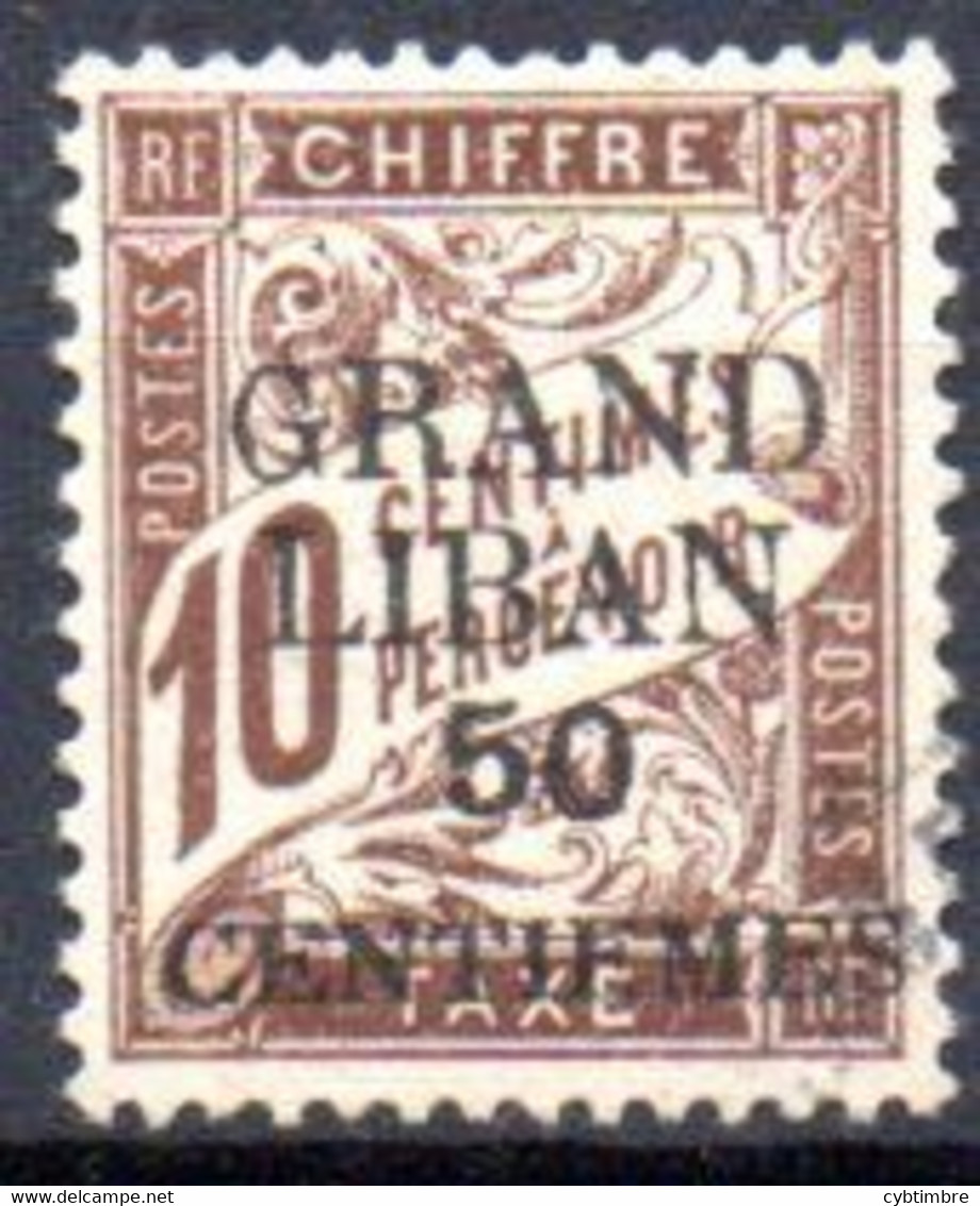 Grand Liban: Yvert N° Taxe 1a(*); Variété G Maigre - Postage Due