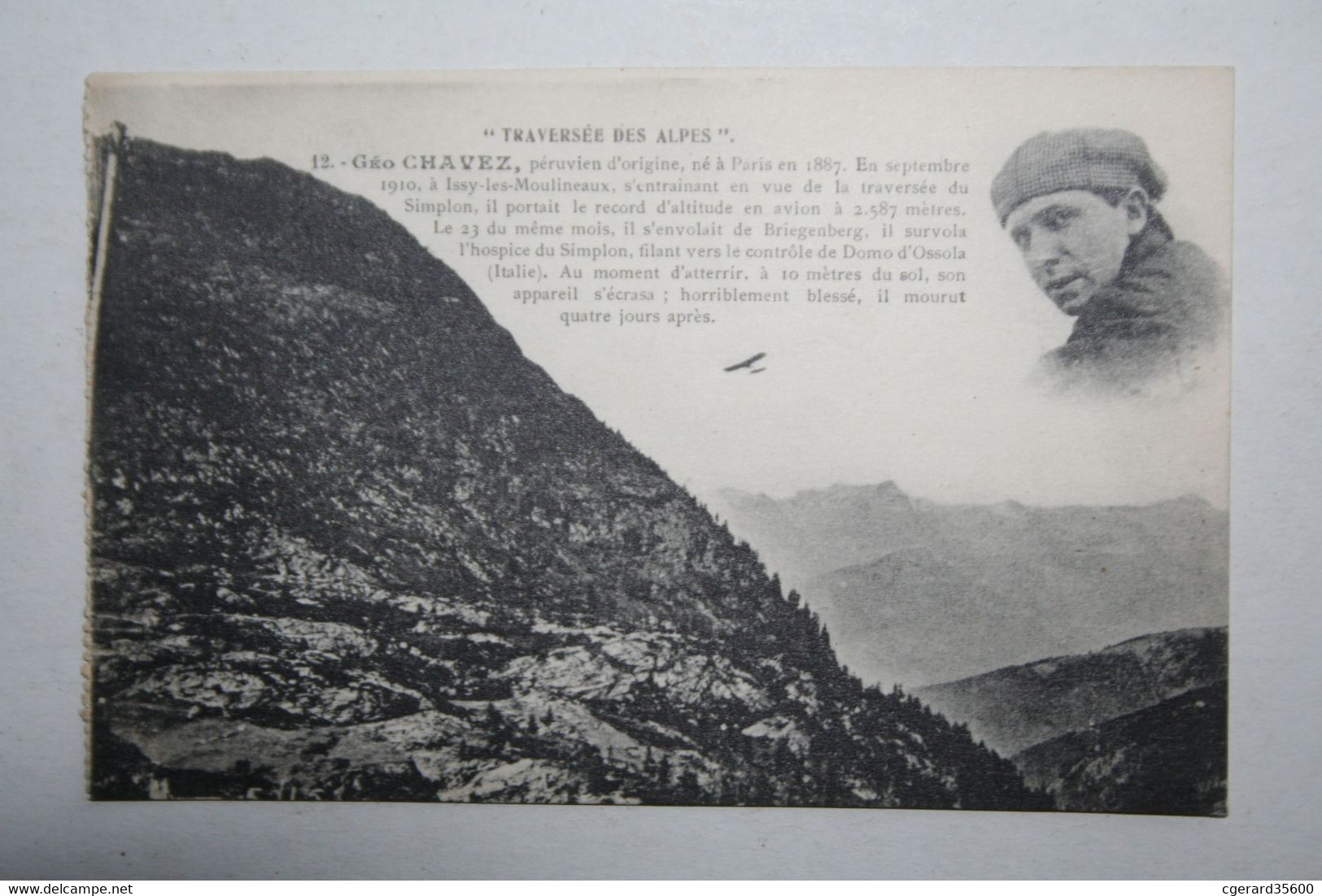 Géo Chavez  " Traversée Des Alpes " - Piloten