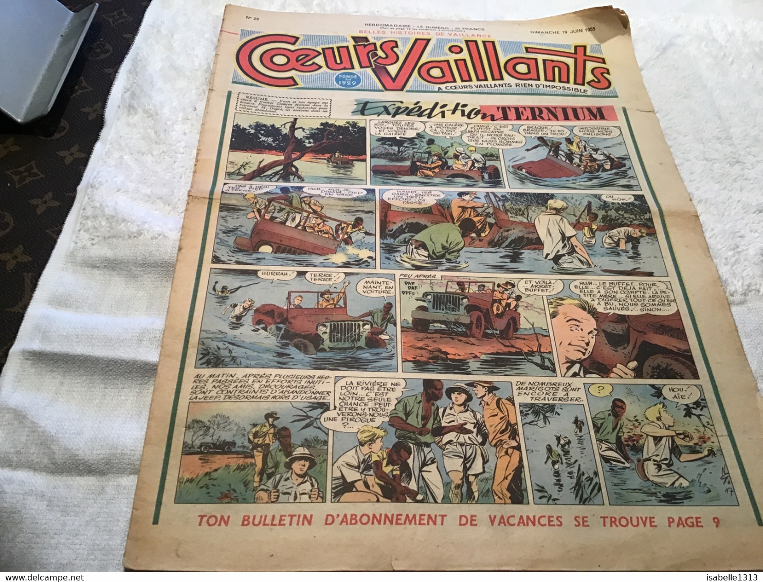 Cœurs Vaillants Expédition Ternium 1955 Numéro 25 De Dion Bouton - Vaillant