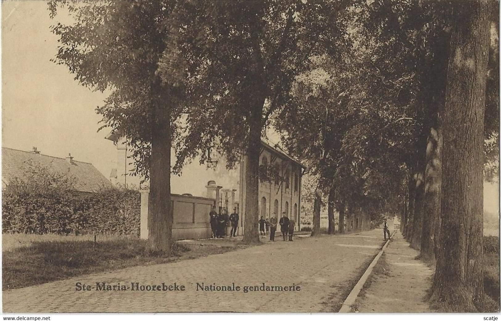 St. Maria-Hoorebeke.   -   Nationale Gendarmerie.   -   Prachtige Kaart!   -   1924 - Horebeke