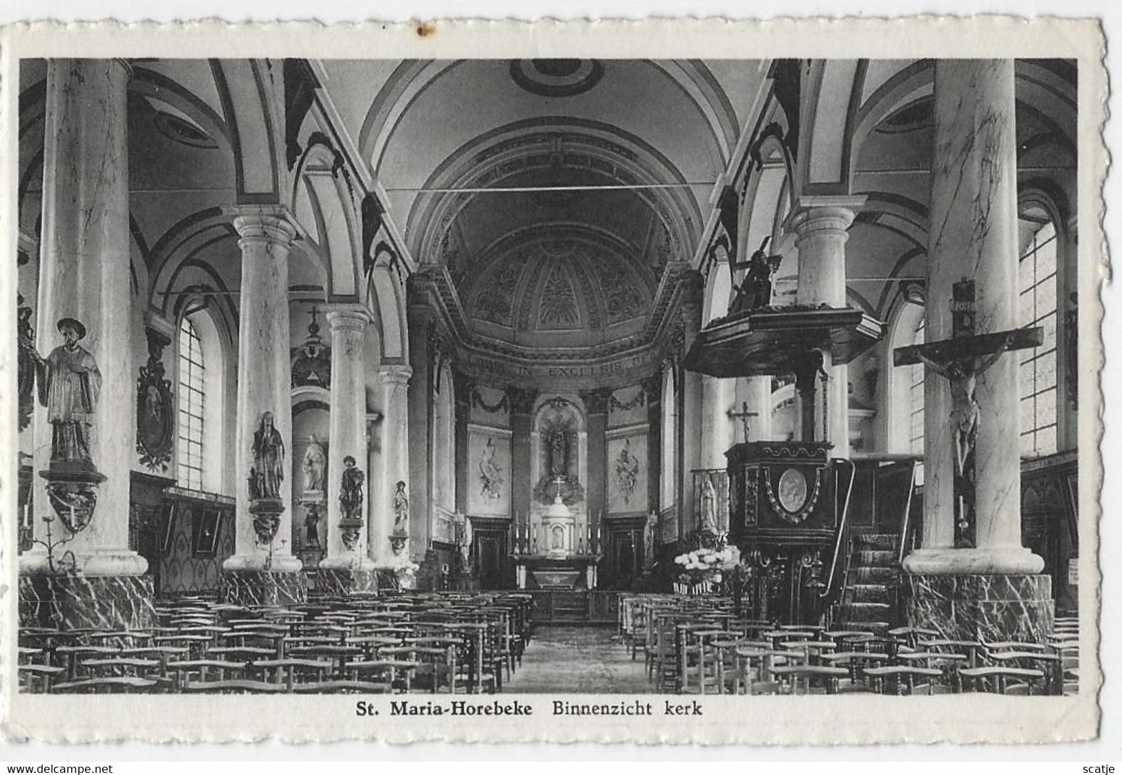 St. Maria-Horebeke.   -   Binnenzicht Kerk. - Horebeke