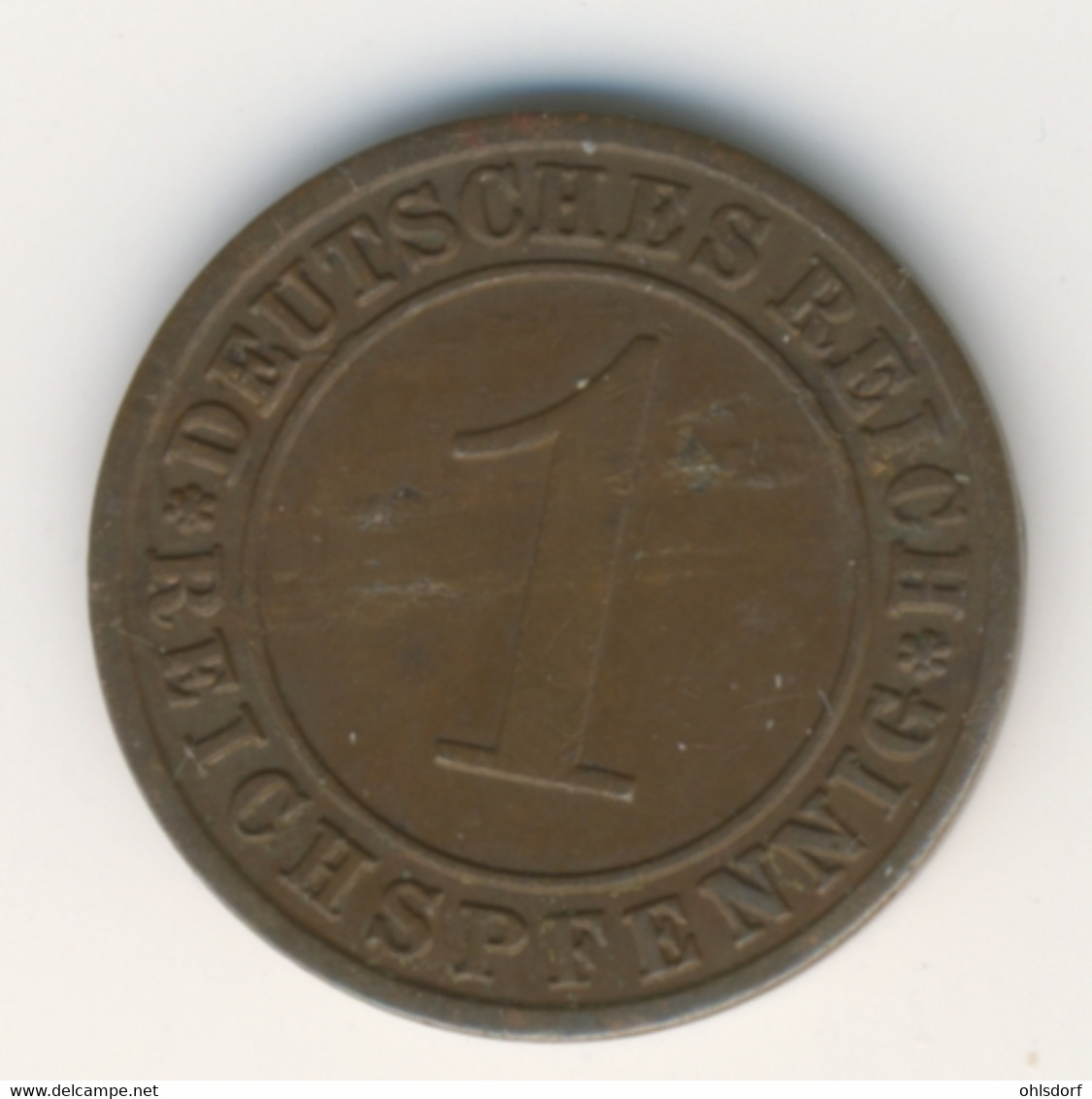 DEUTSCHES REICH 1930 F: 1 Reichspfennig, KM 37 - 1 Rentenpfennig & 1 Reichspfennig