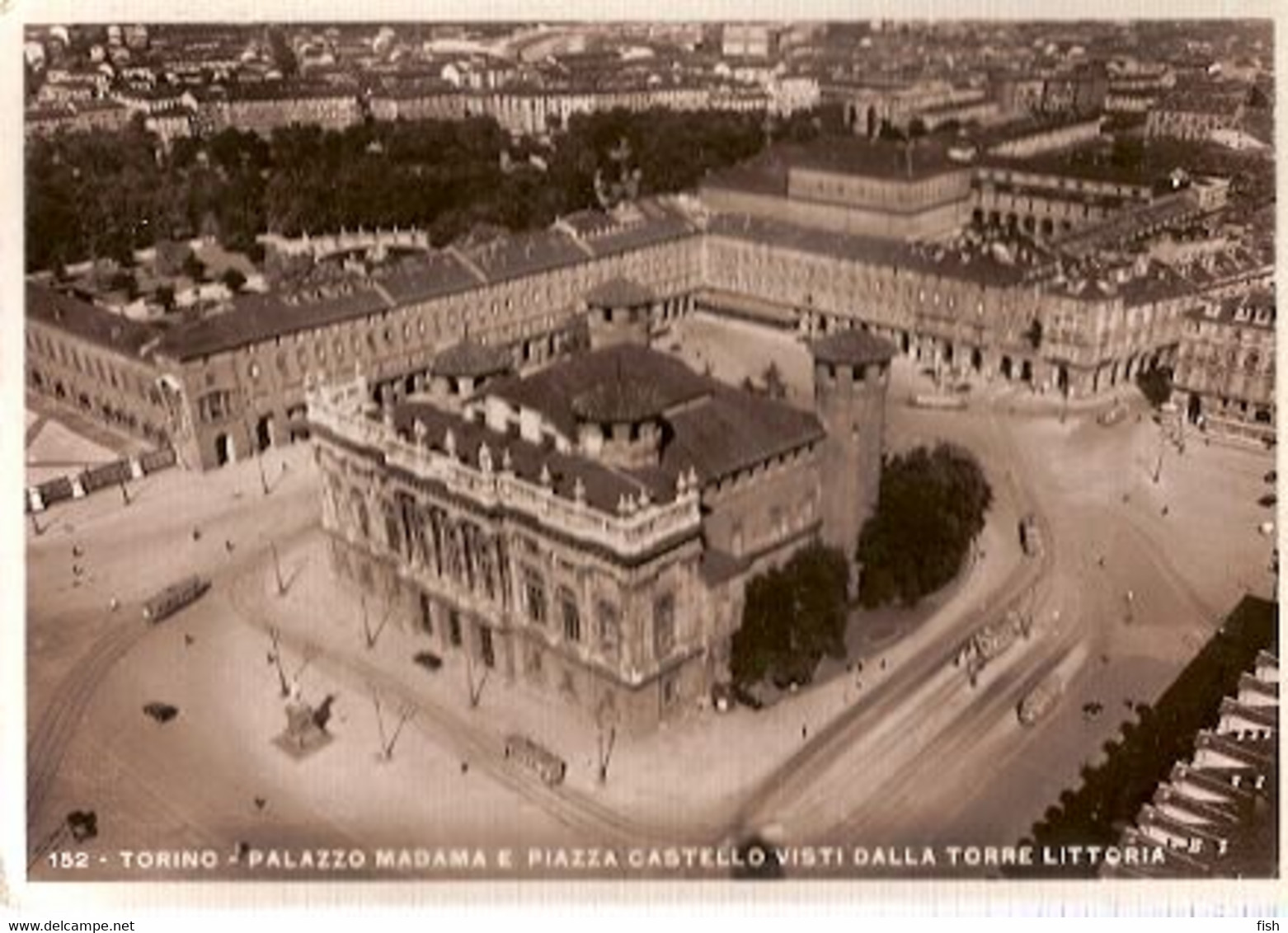 Italy & Circulated, Torino Palazzo Madama E Castello Visti Da Yorre LLttoria,   Lisboa Portugal 1937 (152) - Palazzo Madama