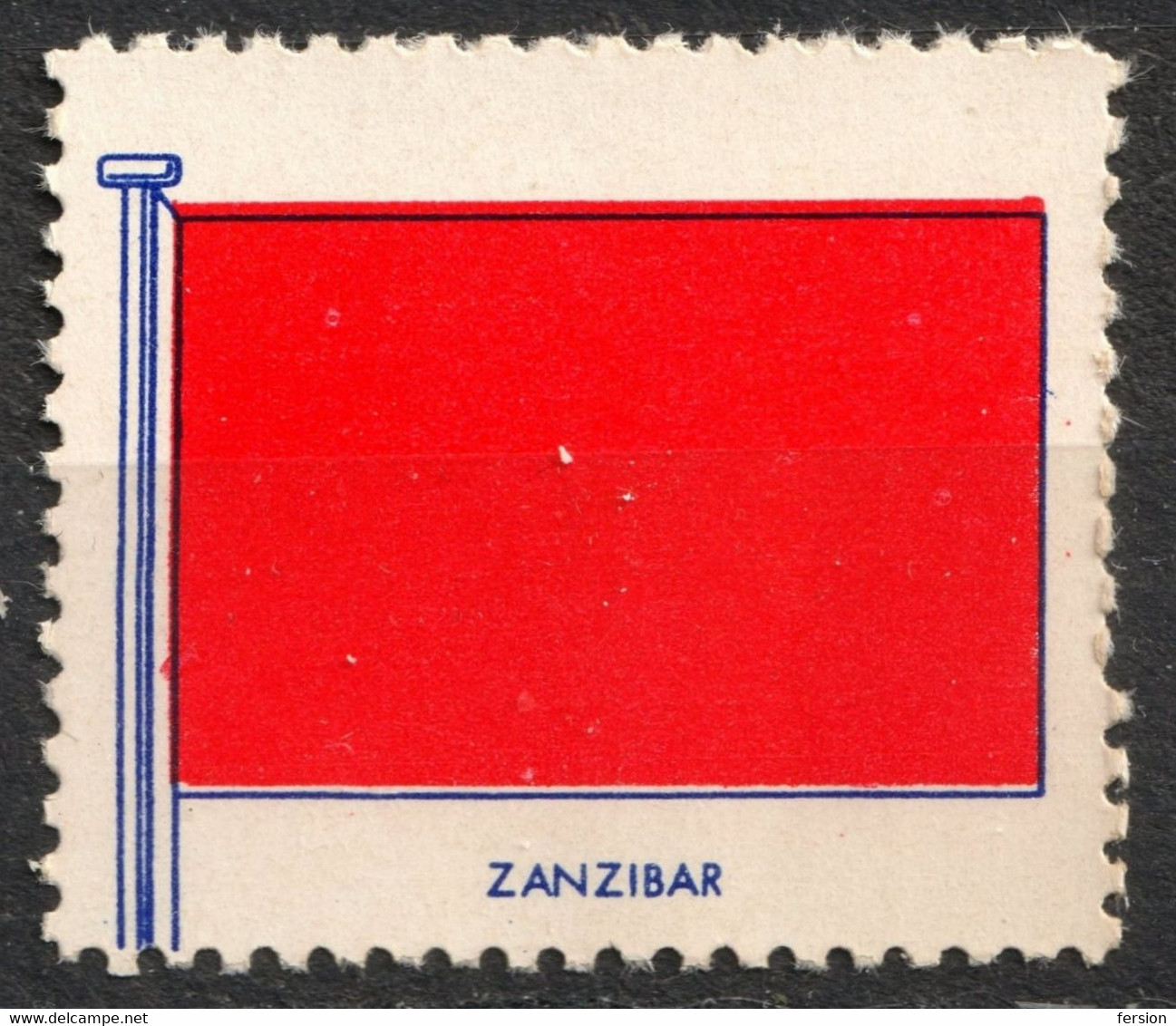 ZANZIBAR - FLAG FLAGS Cinderella Label Vignette 1957 USA Henry Ellis Harris Philately Boston 1957 - Zanzibar (1963-1968)