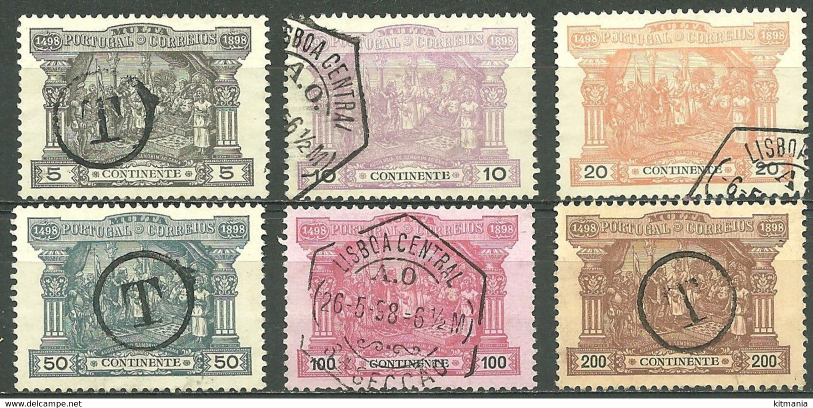 1898 Portugal Postage Due #1/6 Used Set - P1490 - Gebraucht