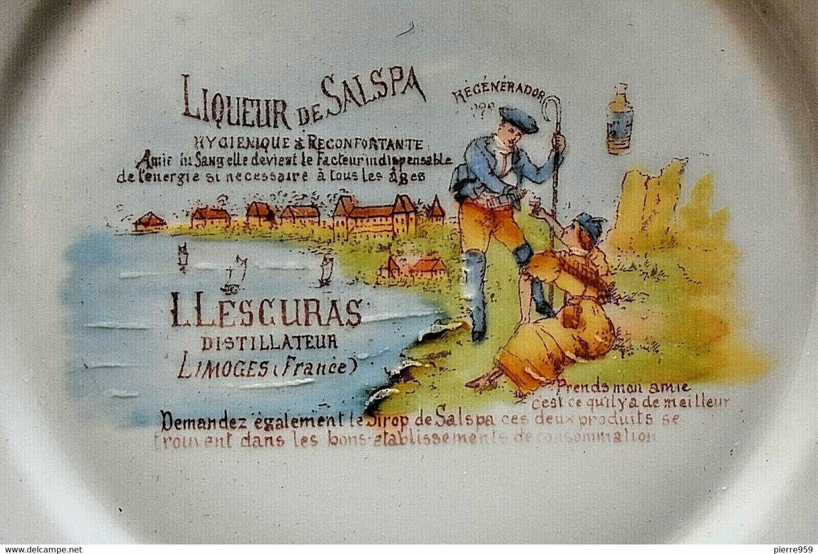 Assiette Publicitaire "Liqueur De Salspa - Limoges" - Platos