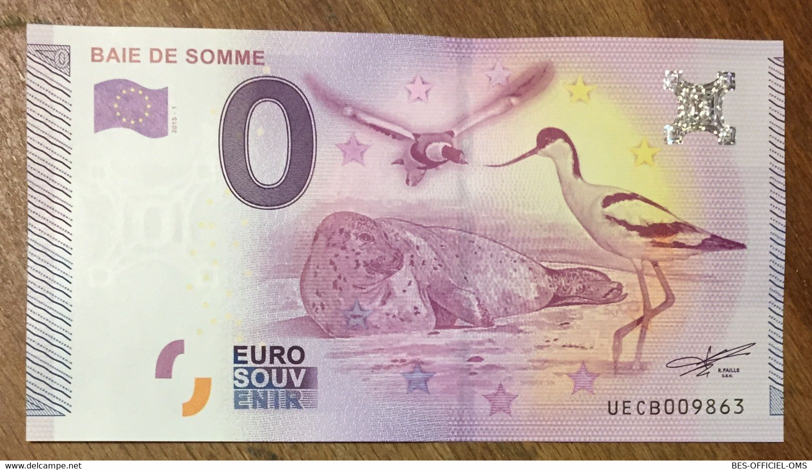 2015 BILLET 0 EURO SOUVENIR DPT 80 BAIE DE SOMME ZERO 0 EURO SCHEIN BANKNOTE PAPER MONEY - Private Proofs / Unofficial