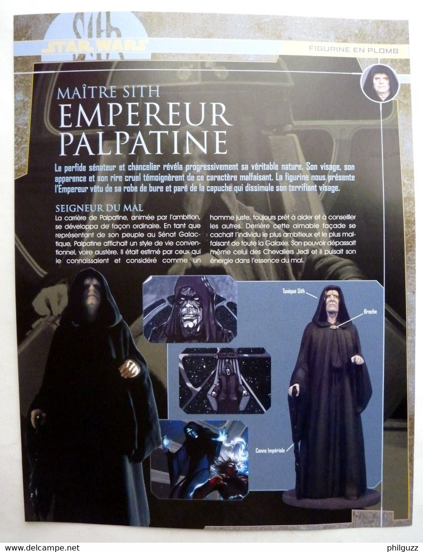 FLYERS COLLECTION ATLAS FIGURINES STAR WARS EMPEREUR PALPATINE 2005 - Episode I