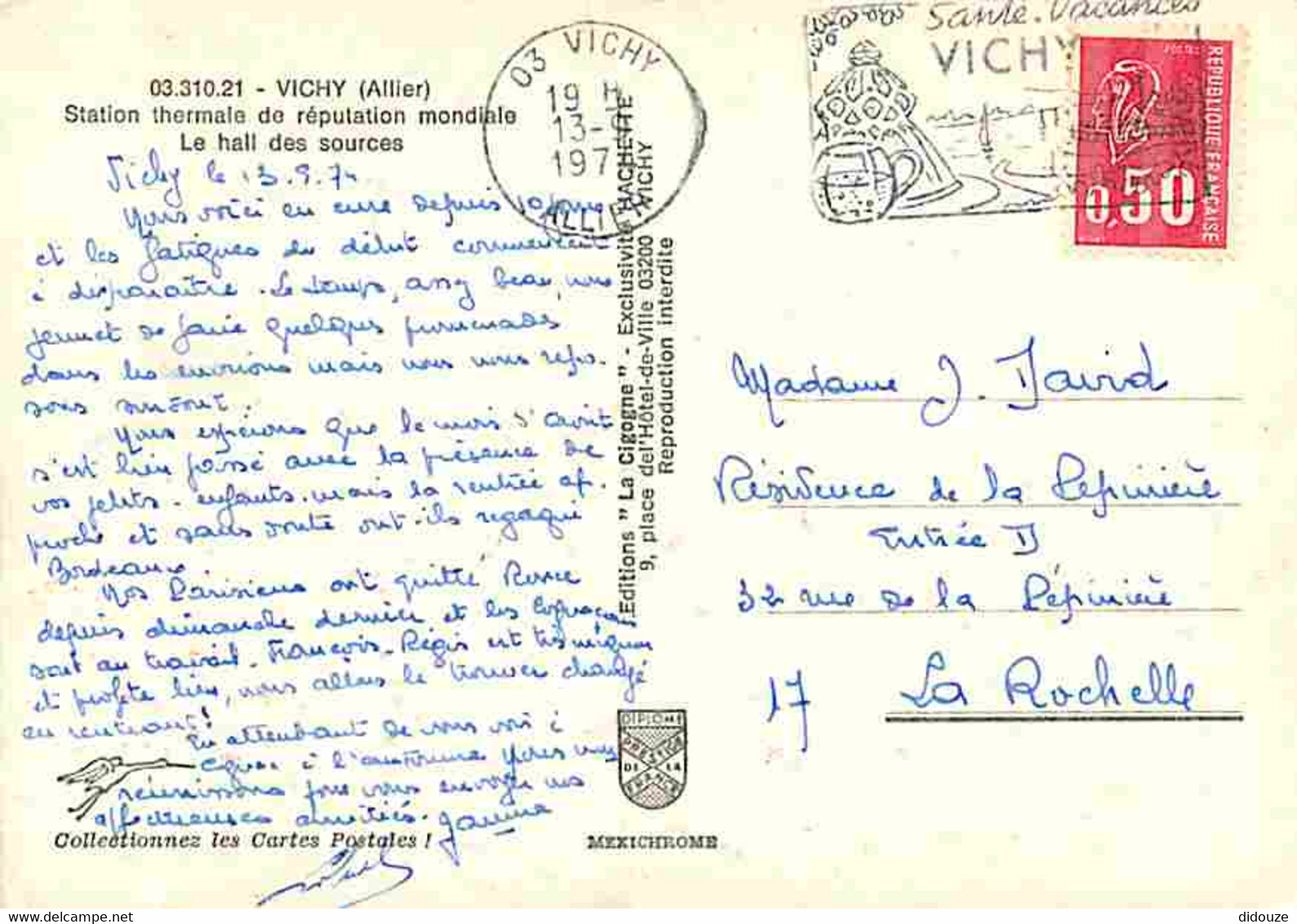 03 - Vichy - Le Hall Des Sources - Flamme Postale - CPM - Voir Scans Recto-Verso - Vichy