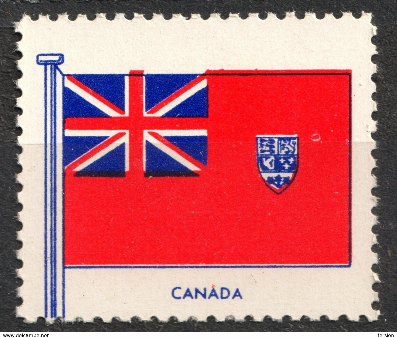 CANADA Union Jack - FLAG FLAGS Cinderella Label Vignette 1957 USA Henry Ellis Harris Philately Boston 1957 - Autres & Non Classés