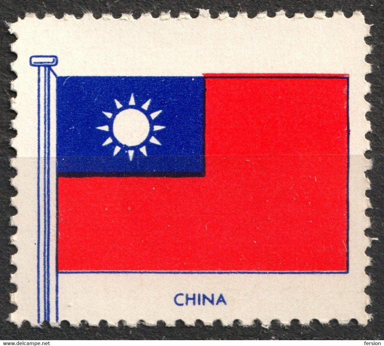 CHINA TAIWAN - FLAG FLAGS Cinderella Label Vignette 1957 USA Henry Ellis Harris Philately Boston 1957 - Sonstige & Ohne Zuordnung