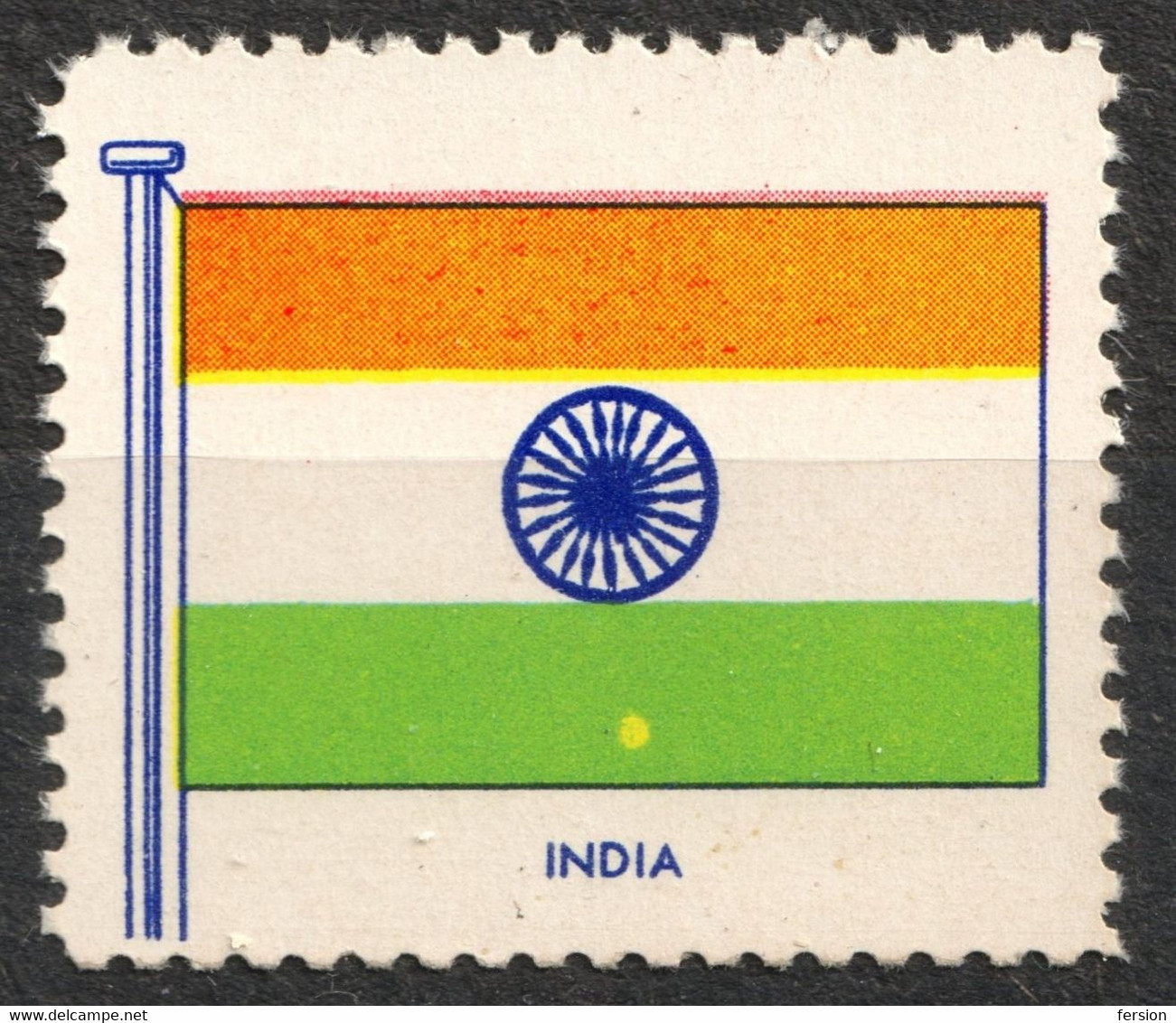 INDIA - FLAG FLAGS Cinderella Label Vignette 1957 USA Henry Ellis Harris Philately Boston 1957 - Autres & Non Classés