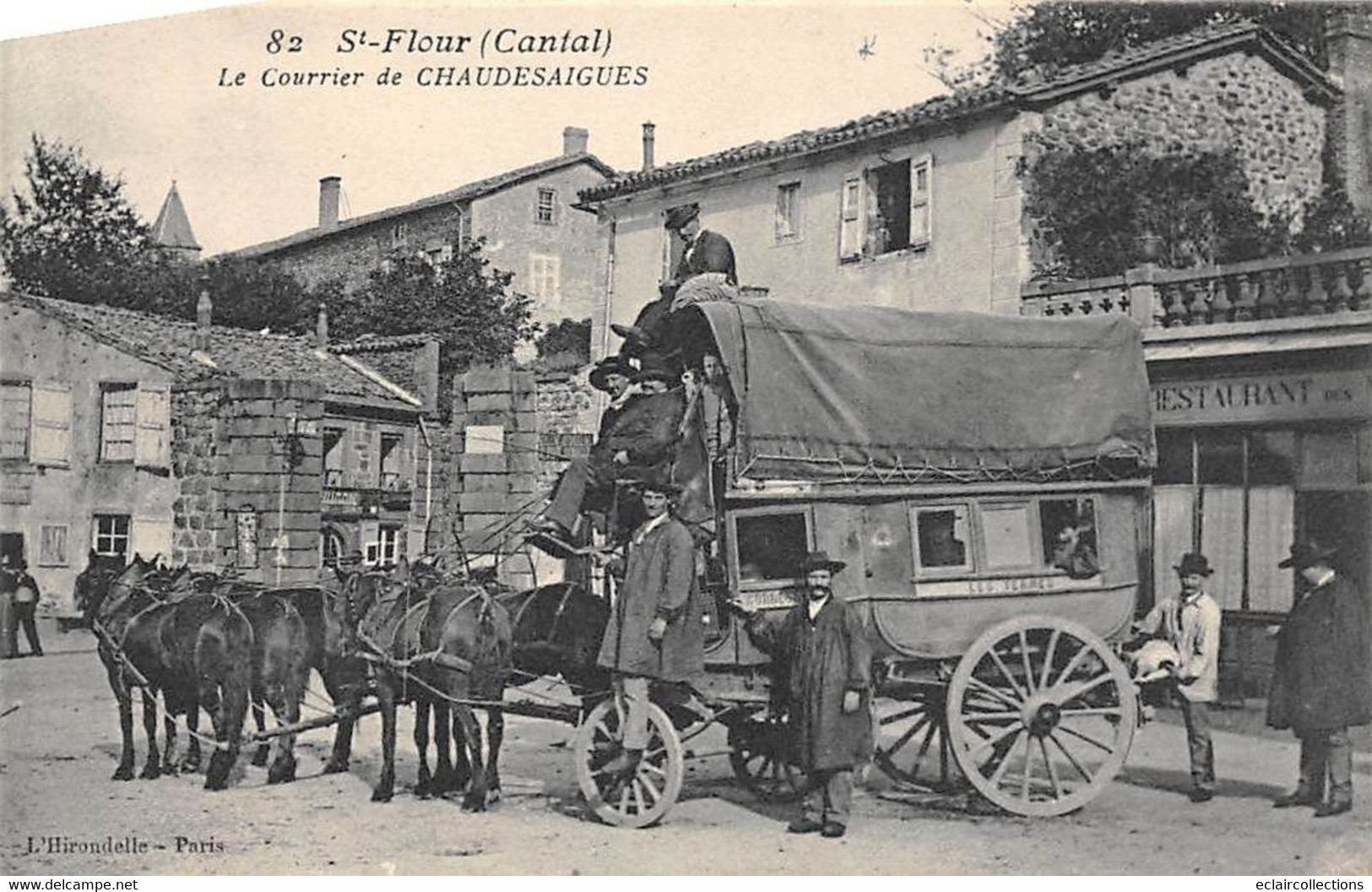 Saint Flour     15     Le Courrier De Chaudes-Aigues  - Diligence -   ( Voir Scan) - Saint Flour