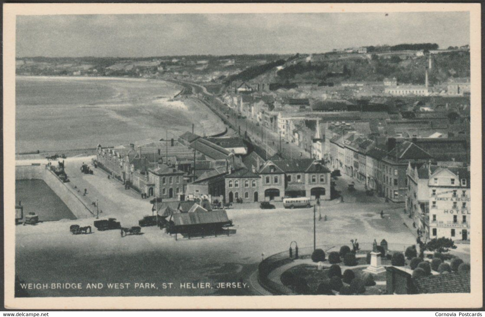 Weigh-Bridge And West Park, St Helier, Jersey, C.1930s - JR Rowland Postcard - St. Helier
