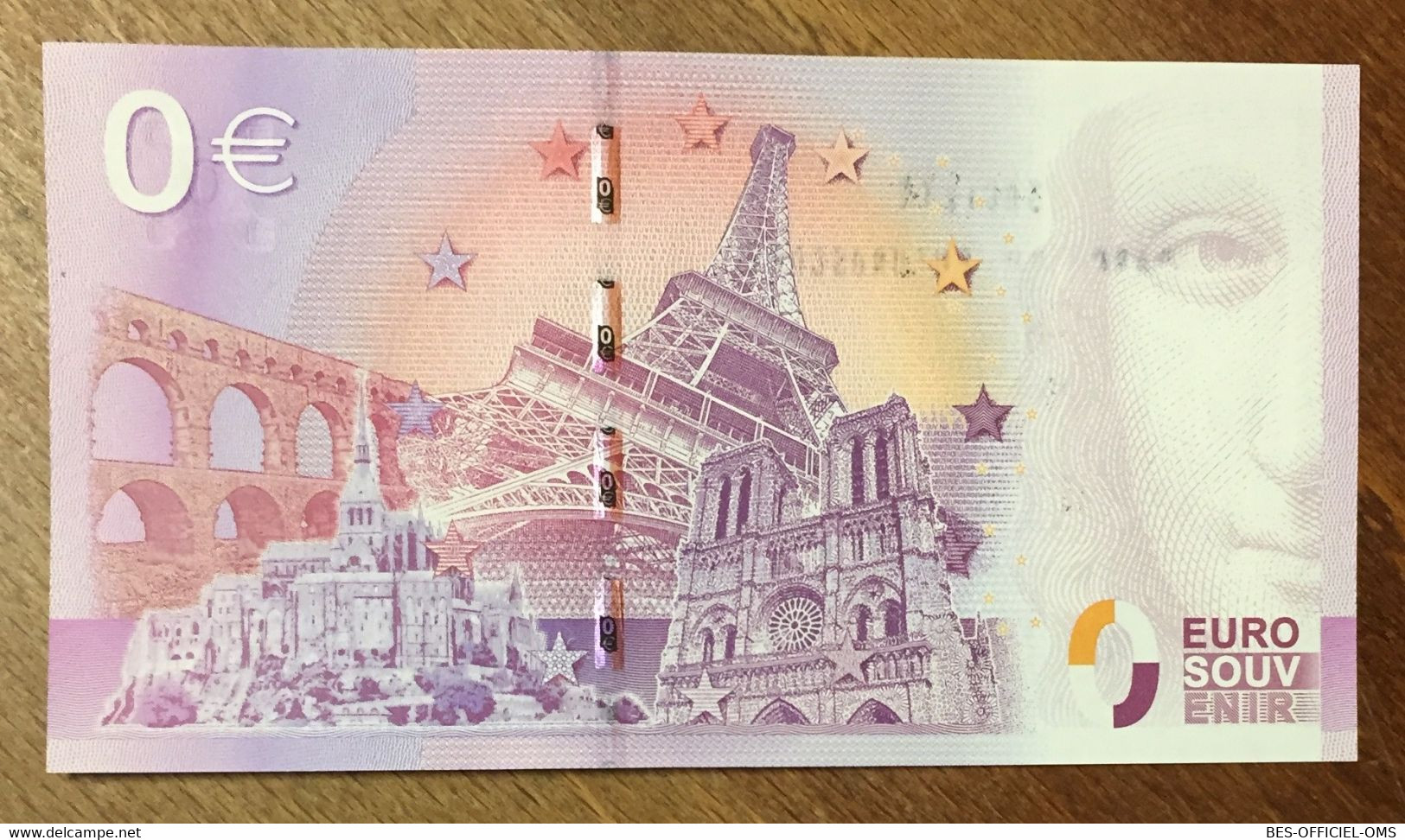 2015 BILLET 0 EURO SOUVENIR DPT 86 FUTUROSCOPE + TIMBRE ZERO 0 EURO SCHEIN BANKNOTE PAPER MONEY - Private Proofs / Unofficial