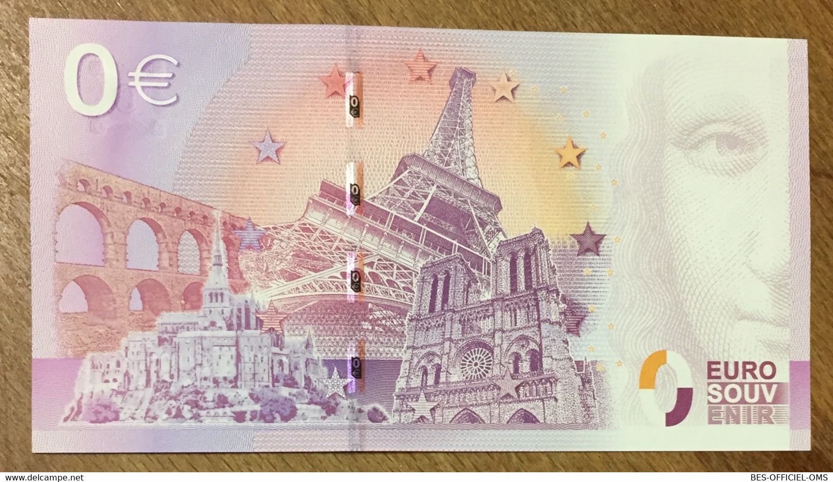 2015 BILLET 0 EURO SOUVENIR DPT 86 LA VALLÉE DES SINGES ZERO 0 EURO SCHEIN BANKNOTE PAPER MONEY - Essais Privés / Non-officiels