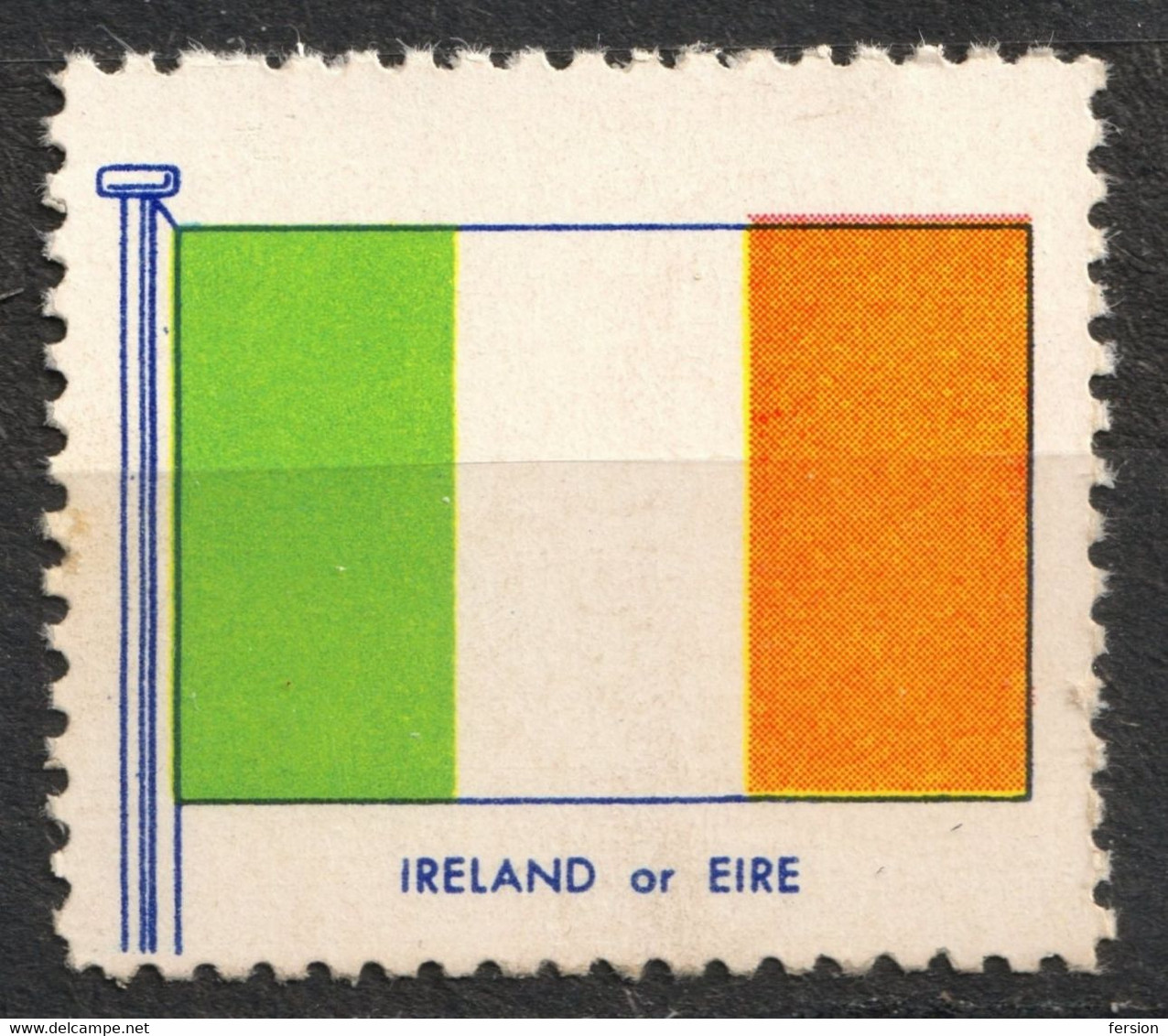 IRELAND EIRE - FLAG FLAGS Cinderella Label Vignette 1957 USA Henry Ellis Harris Philately Boston 1957 - Other & Unclassified