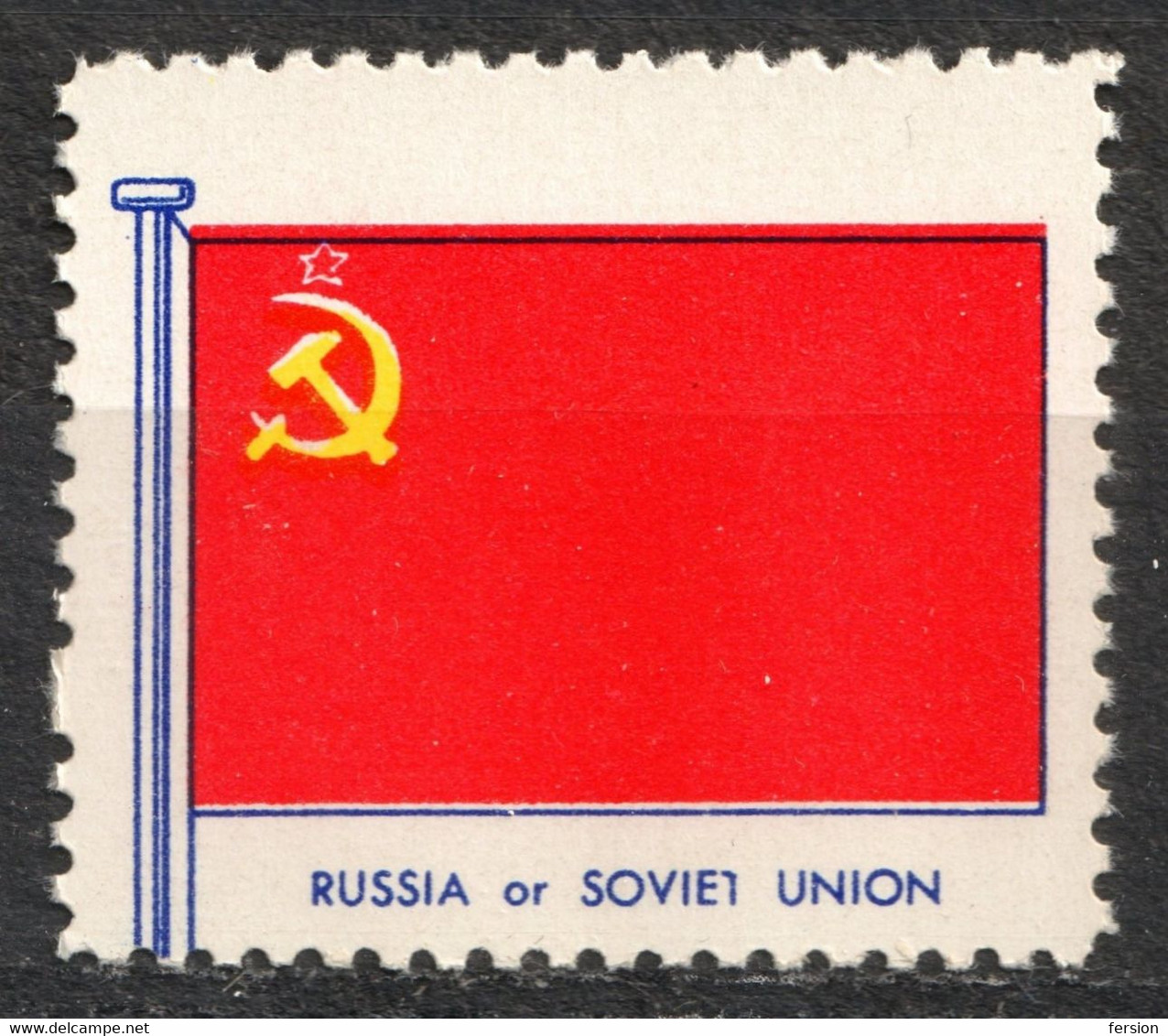 Soviet Union Russia CCCP USSR - FLAG FLAGS Cinderella Label Vignette 1957 USA Henry Ellis Harris Philately Boston 1957 - Sonstige & Ohne Zuordnung