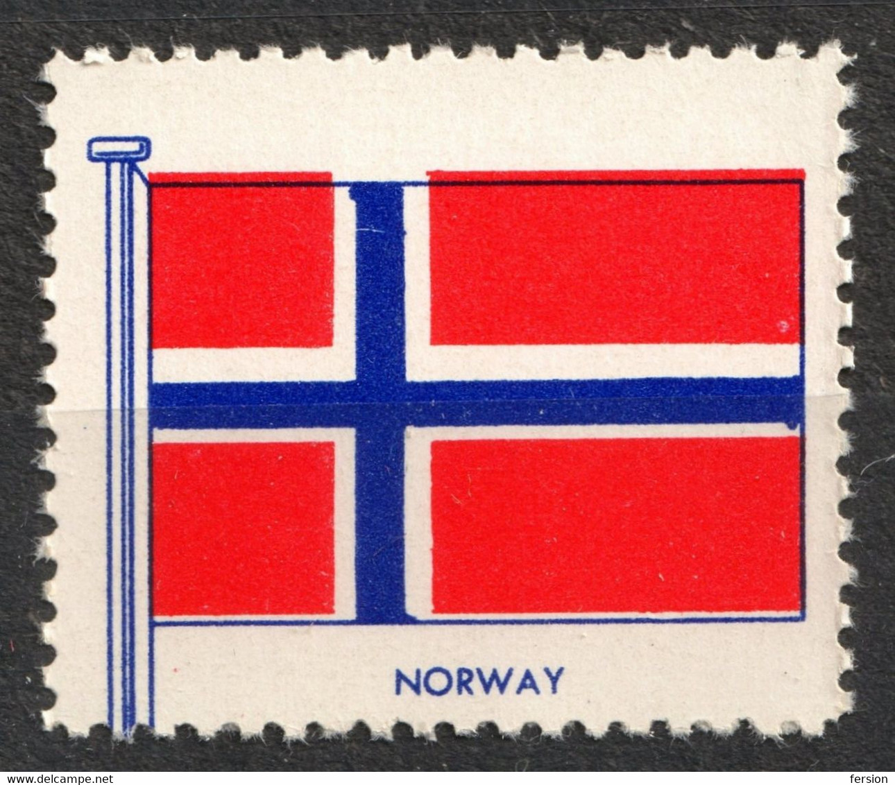 NORWAY Norge - FLAG FLAGS Cinderella Label Vignette 1957 USA Henry Ellis Harris Philately Boston 1957 - Other & Unclassified