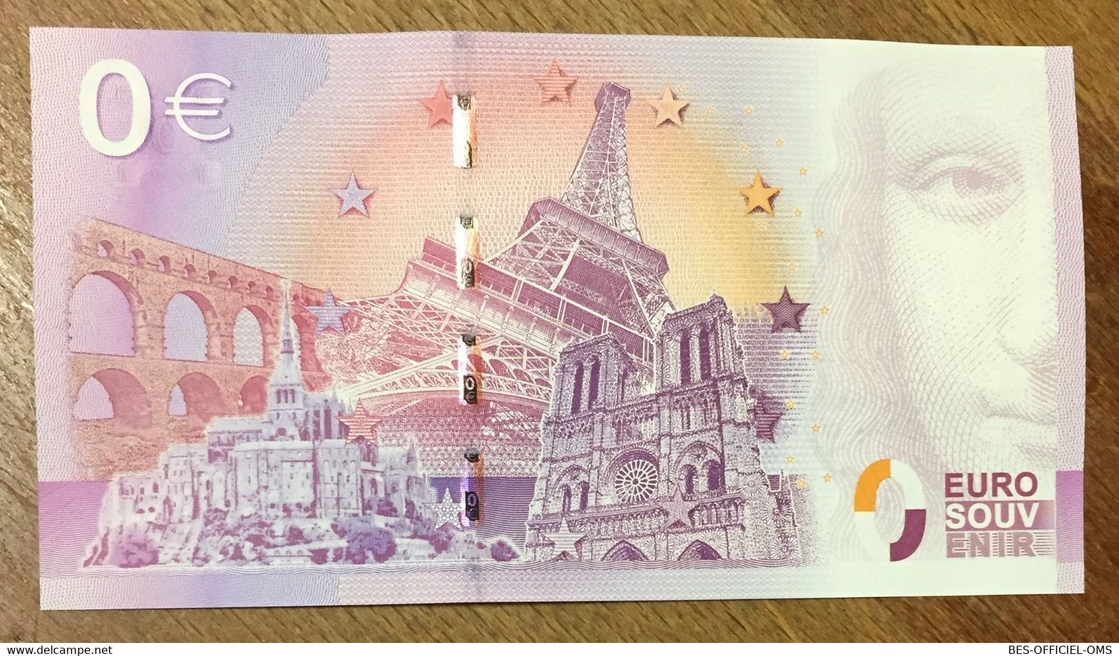 2015 BILLET 0 EURO SOUVENIR DPT 90 LION DE BELFORT + TIMBRE ZERO 0 EURO SCHEIN BANKNOTE PAPER MONEY - Essais Privés / Non-officiels