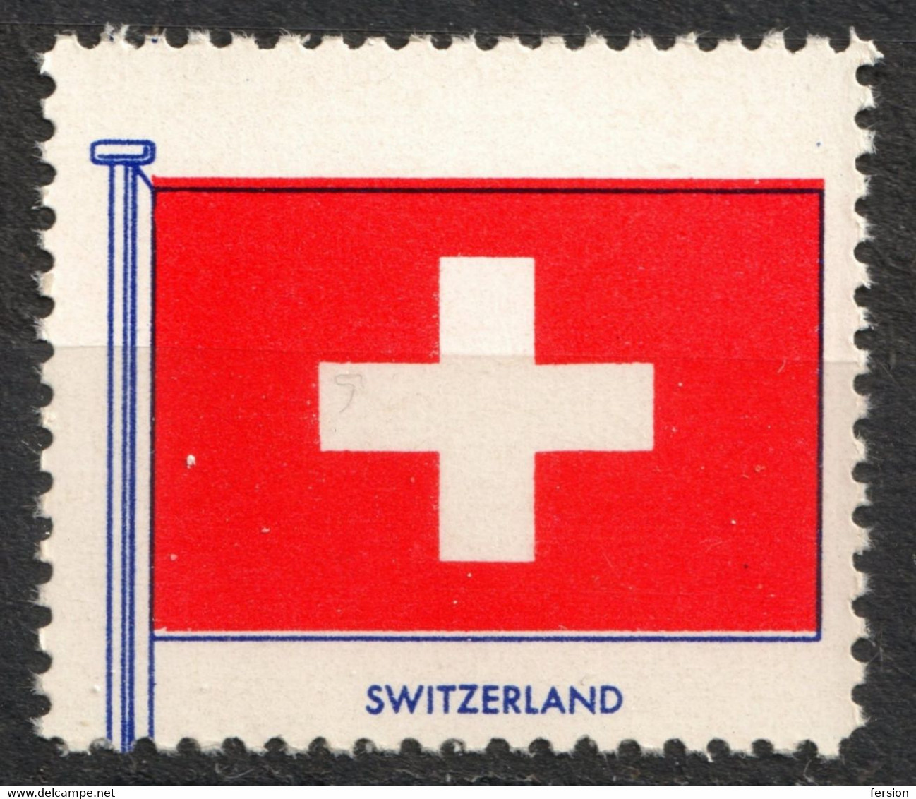 Switzerland Schweiz Suisse - FLAG FLAGS Cinderella Label Vignette 1957 USA Henry Ellis Harris Philately Boston 1957 - Sonstige & Ohne Zuordnung