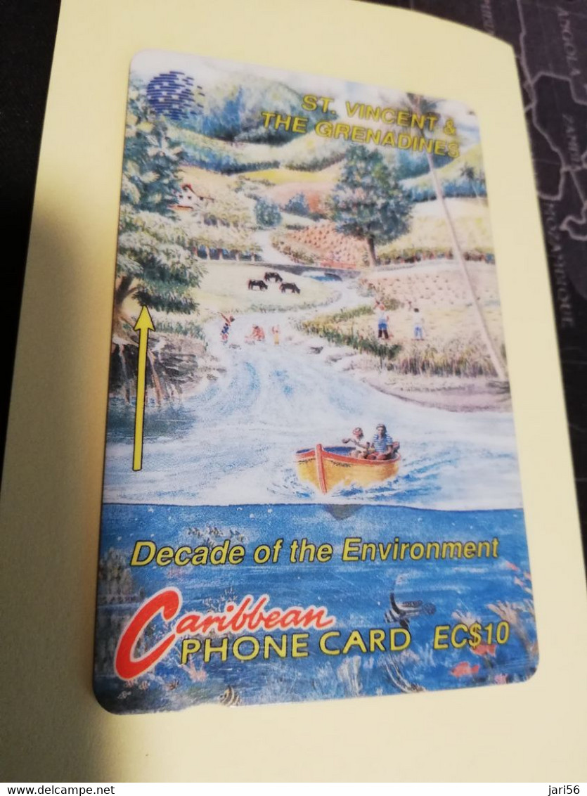 ST VINCENT & GRENADINES  GPT CARD   $ 10,- 9CSVA  ENVIREMONT RIVER     C&W    Fine Used  Card  **3361** - Saint-Vincent-et-les-Grenadines