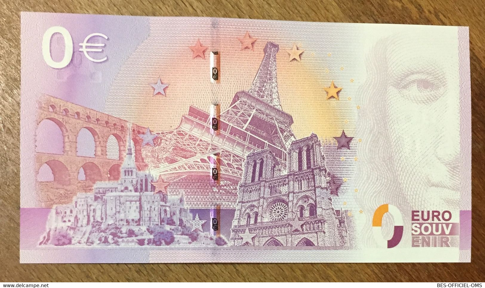 2015 BILLET 0 EURO SOUVENIR DPT 90 LION DE BELFORT + TAMPON ZERO 0 EURO SCHEIN BANKNOTE PAPER MONEY - Private Proofs / Unofficial