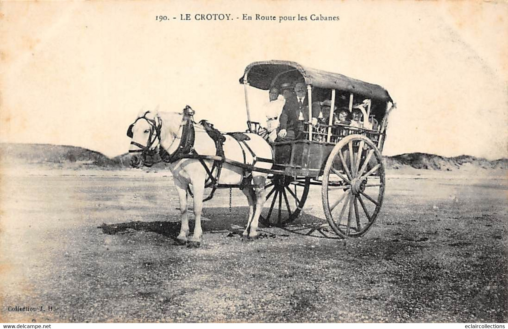 Le Crotoy       80      En Route Pour Les Cabanes      (voir Scan) - Le Crotoy