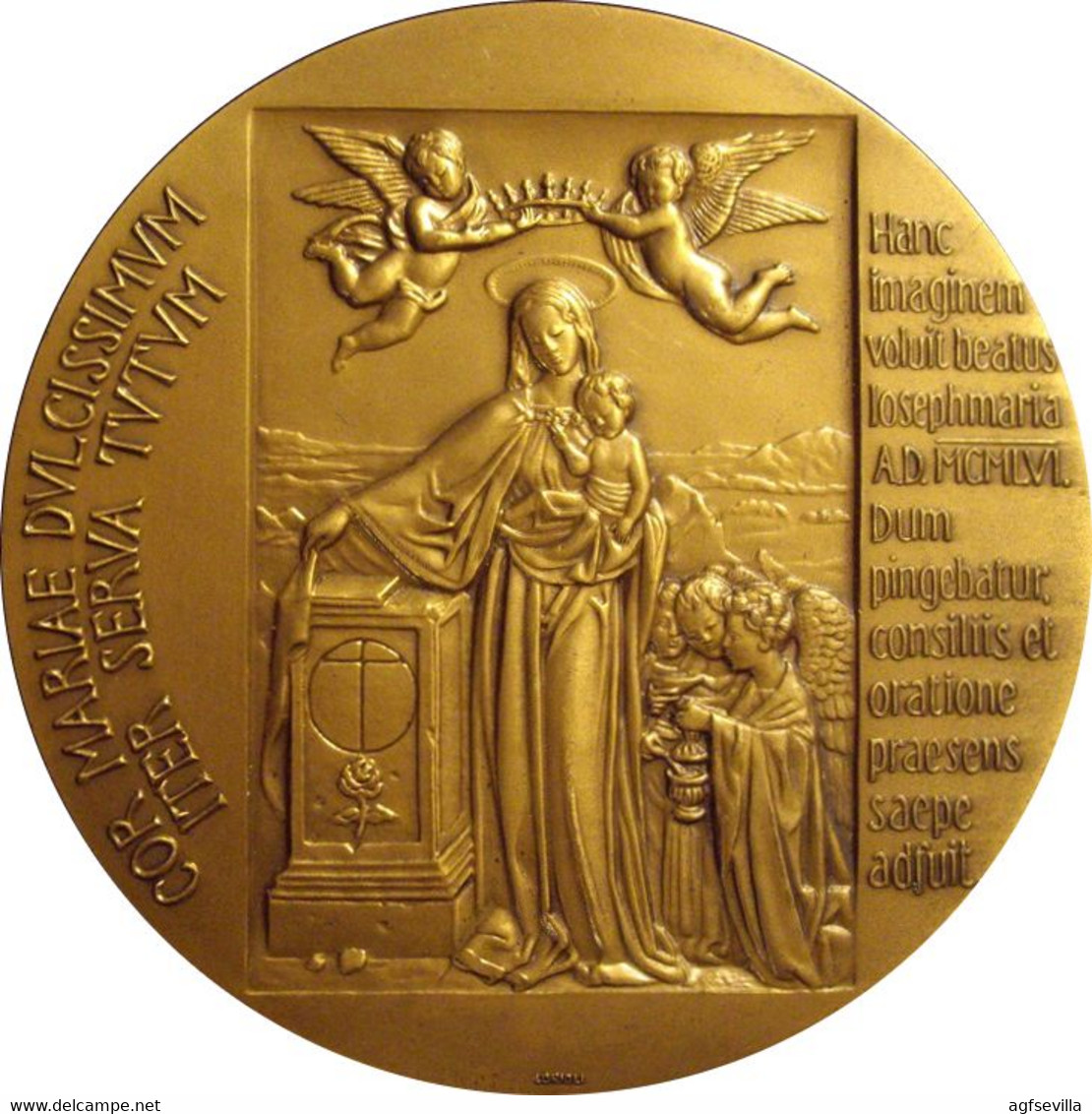 ESPAÑA. MEDALLA OPUS DEI. JOSÉ M. ESCRIVÁ DE BALAGUER. BRONCE. ESPAGNE. SPAIN MEDAL - Professionals/Firms