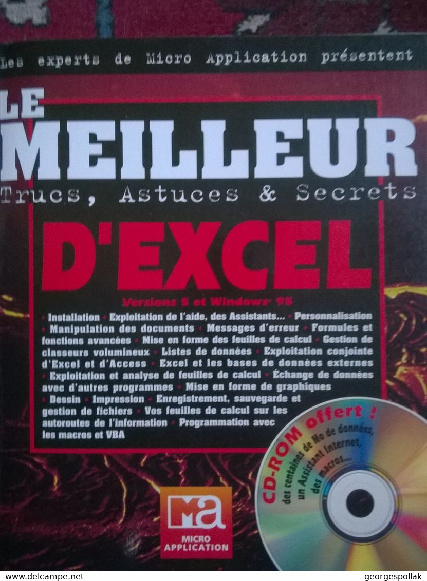 Manuel EXCEL "LE MEILLEUR D'EXCEL" - Versions 5 Et Windows 95 - Informática