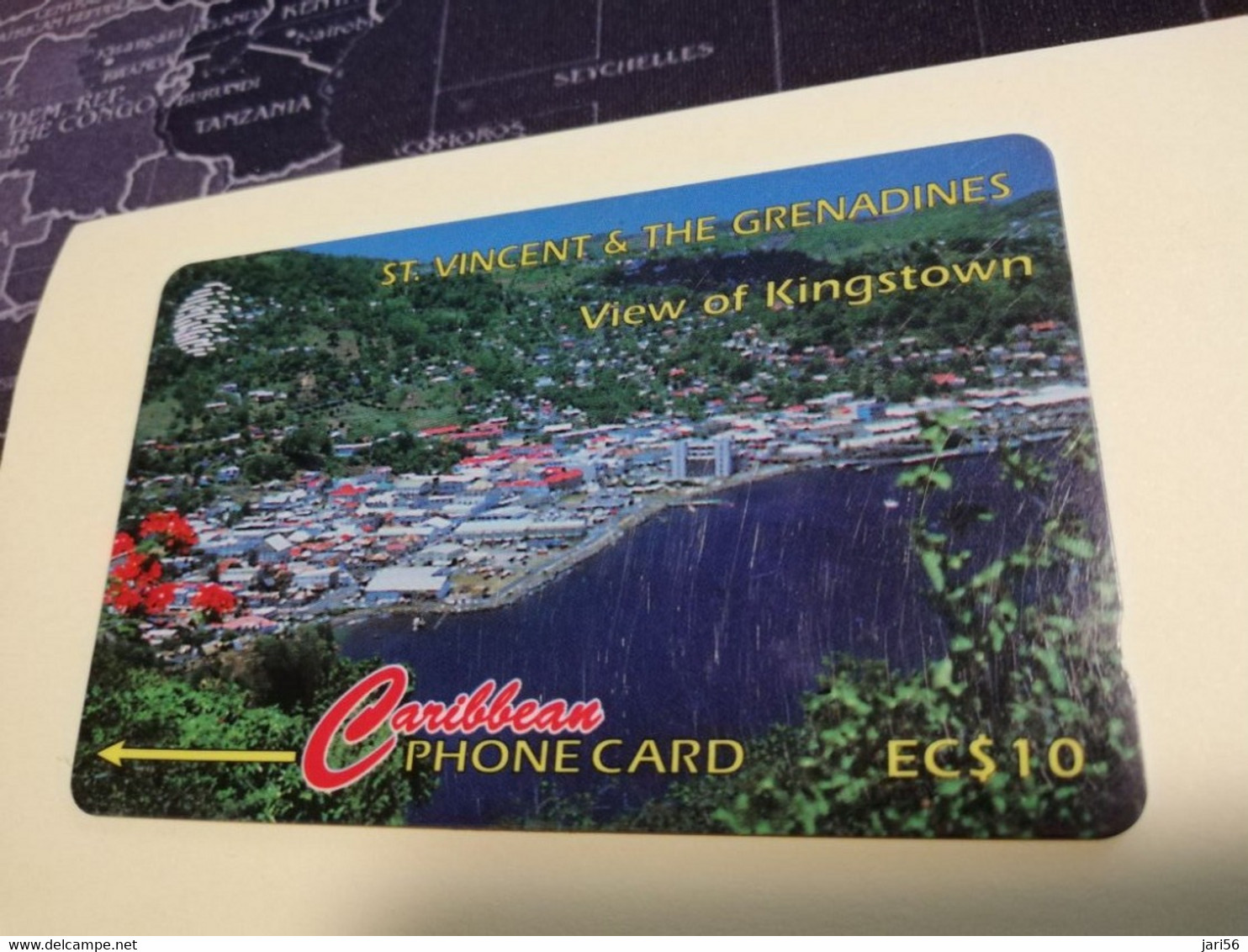 ST VINCENT & GRENADINES  GPT CARD   $ 10,- 13CSVB  VIEW OF KINGSTOWN            C&W    Fine Used  Card  **3372** - St. Vincent & The Grenadines