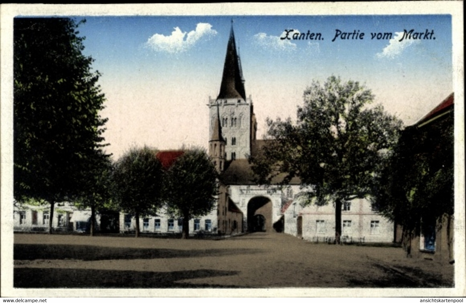 CPA Xanten Am Niederrhein, Marktpartie, Kirche - Other & Unclassified