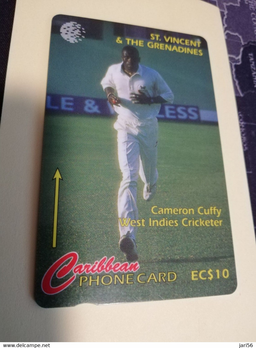 ST VINCENT & GRENADINES  GPT CARD   $ 10,- 243CSVA   CRICKET CAMERON CUFFY         C&W    Fine Used  Card  **3400** - St. Vincent & The Grenadines