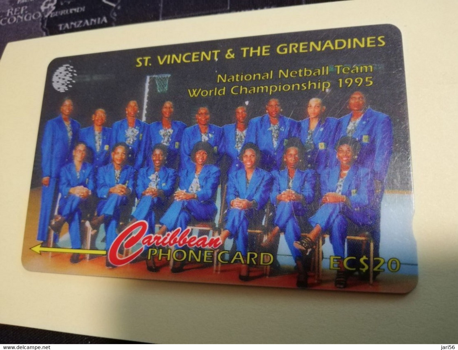 ST VINCENT & GRENADINES  GPT CARD   $ 20,- 243CSVB   NETBALL TEAM 1995        C&W    Fine Used  Card  **3401** - San Vicente Y Las Granadinas