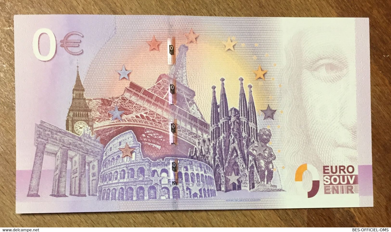 2016 BILLET 0 EURO SOUVENIR ALLEMAGNE DEUTSCHLAND RÜDESHEIM AM RHEIN ZERO 0 EURO SCHEIN BANKNOTE PAPER MONEY - [17] Fictifs & Specimens