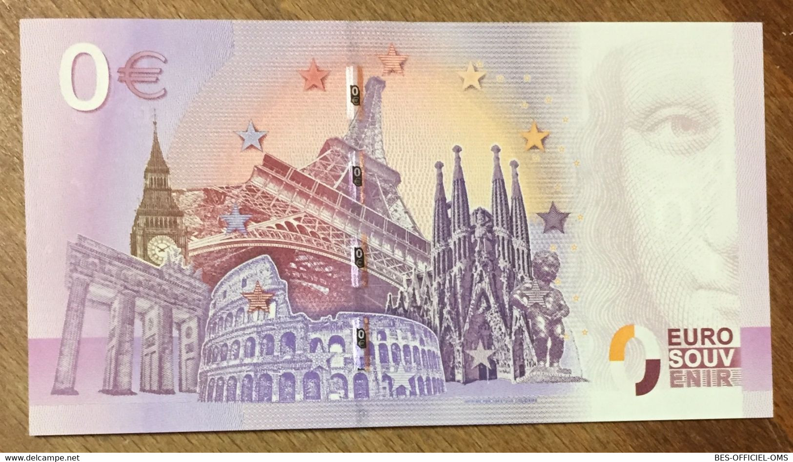 2016 BILLET 0 EURO SOUVENIR ALLEMAGNE DEUTSCHLAND  WARTBURG N°1 ZERO 0 EURO SCHEIN BANKNOTE PAPER MONEY - [17] Fictifs & Specimens